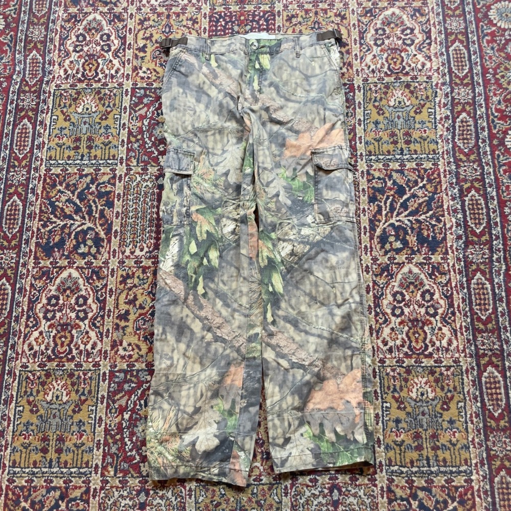 VTG‎ Rustic Ridge Mossy Oak Camo Cargo Pants Mens Medium Ripstop Hunting Brown